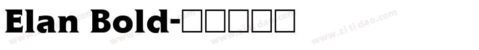 Elan Bold字体转换